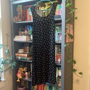 Black Floral Sleeveless Dress